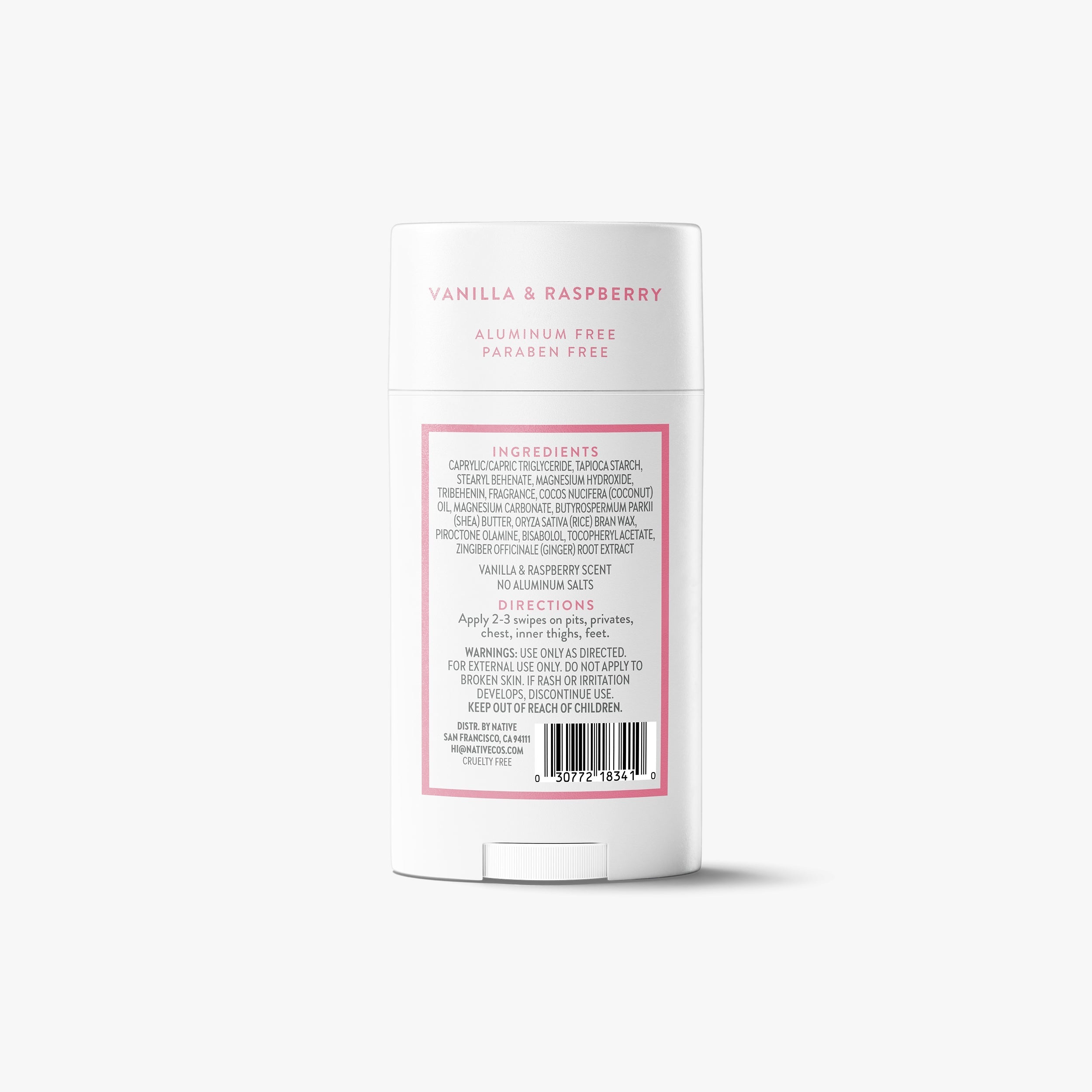 Whole Body Deodorant Stick - Vanilla & Raspberry / Classic / 2.4oz - Clean Care Essential
