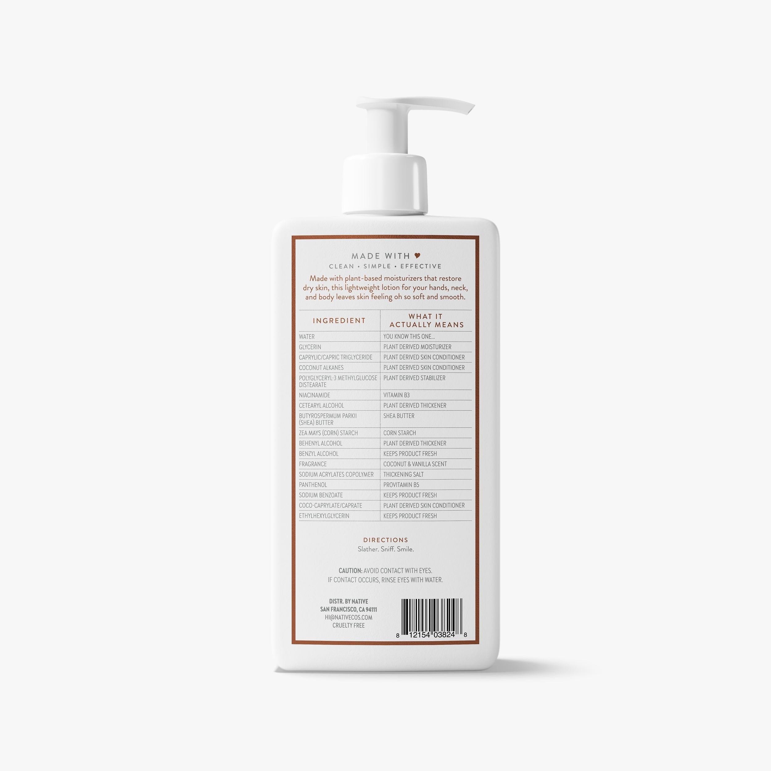 Body Lotion - Coconut & Vanilla / Classic / 16.5oz - Clean Care Essential
