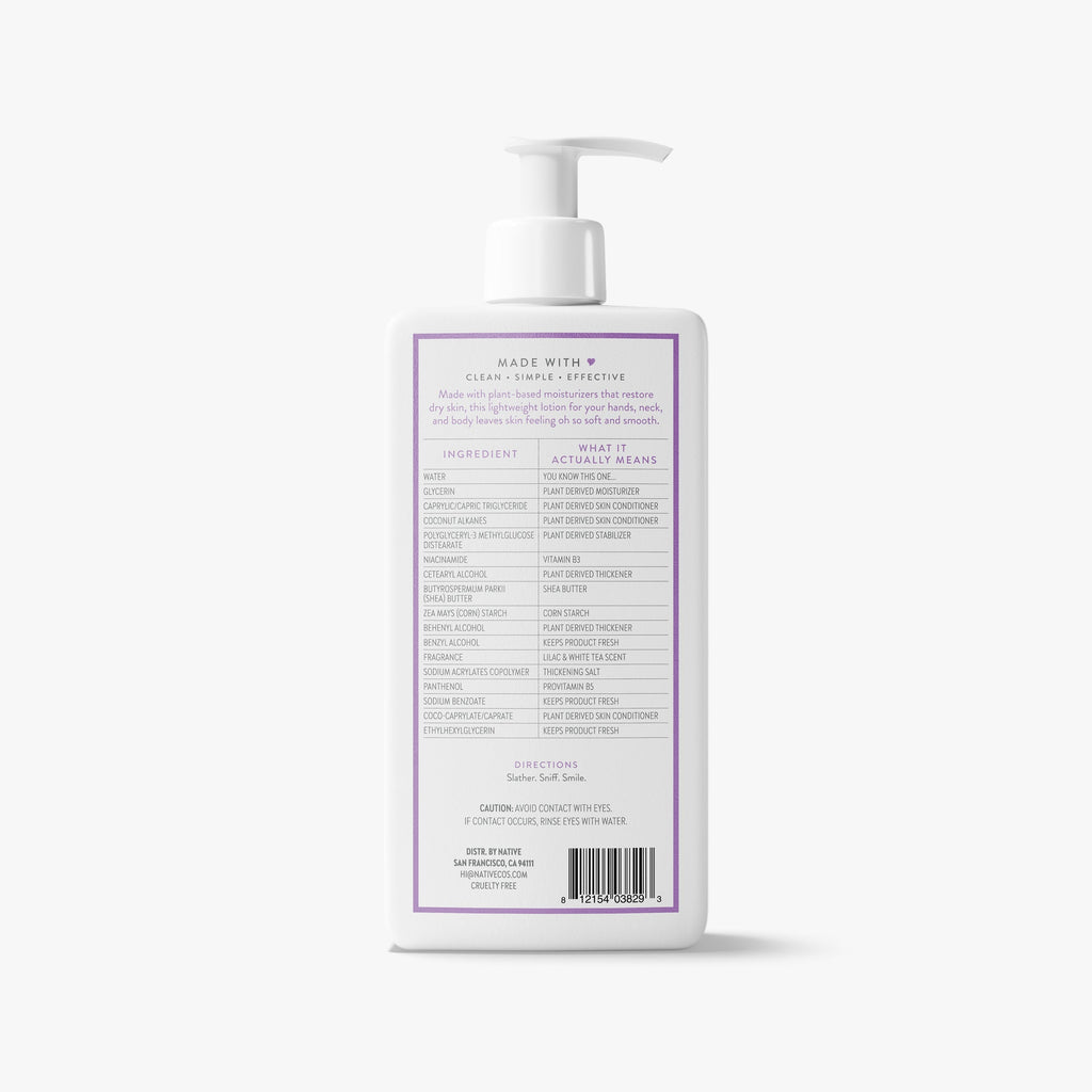 Body Lotion - Lilac & White Tea / Classic / 16.5oz - Clean Care Essential