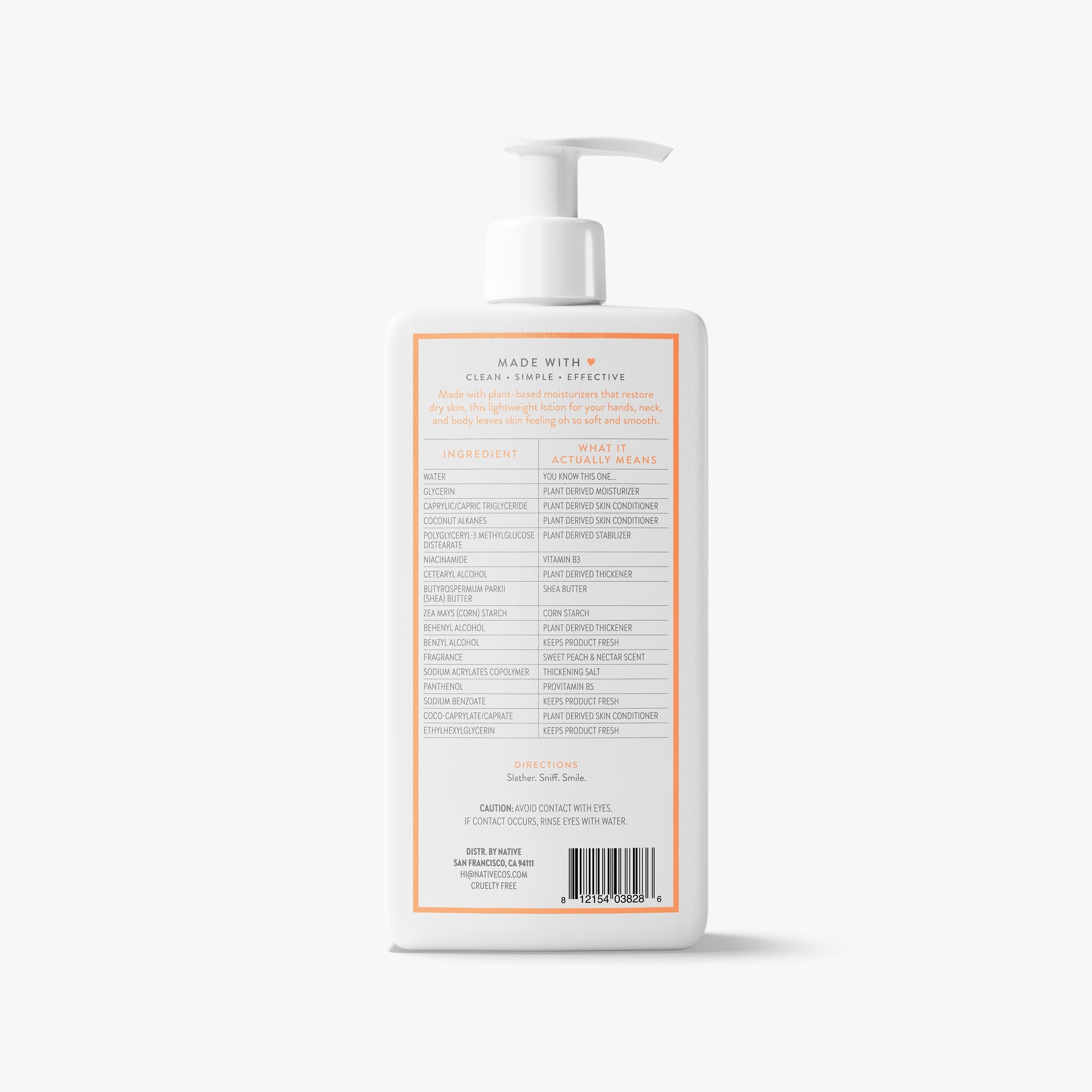 Body Lotion - Sweet Peach & Nectar / Classic / 16.5oz - Clean Care Essential