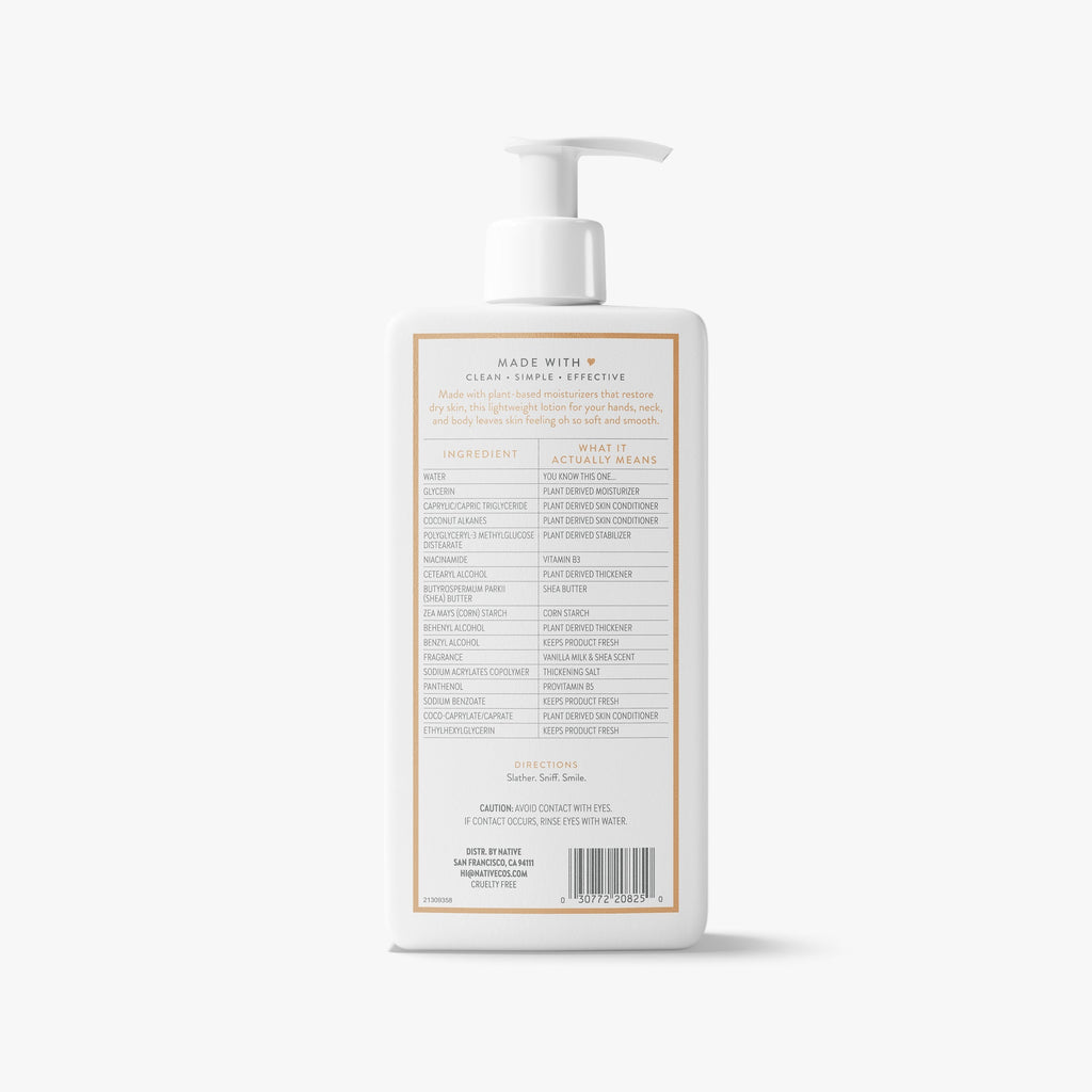 Body Lotion - Vanilla Milk & Shea / Classic / 16.5oz - Clean Care Essential