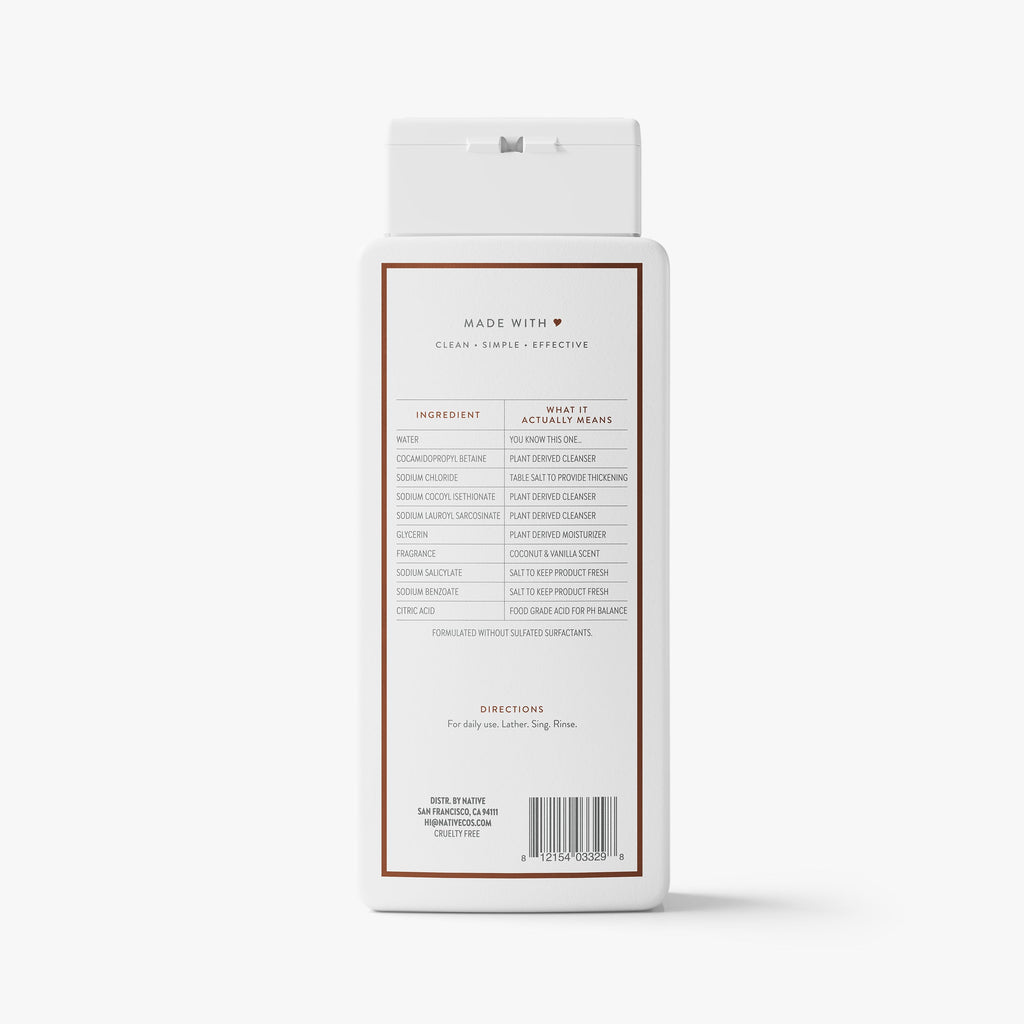 Body Wash - Coconut & Vanilla / Classic / 18oz - Clean Care Essential