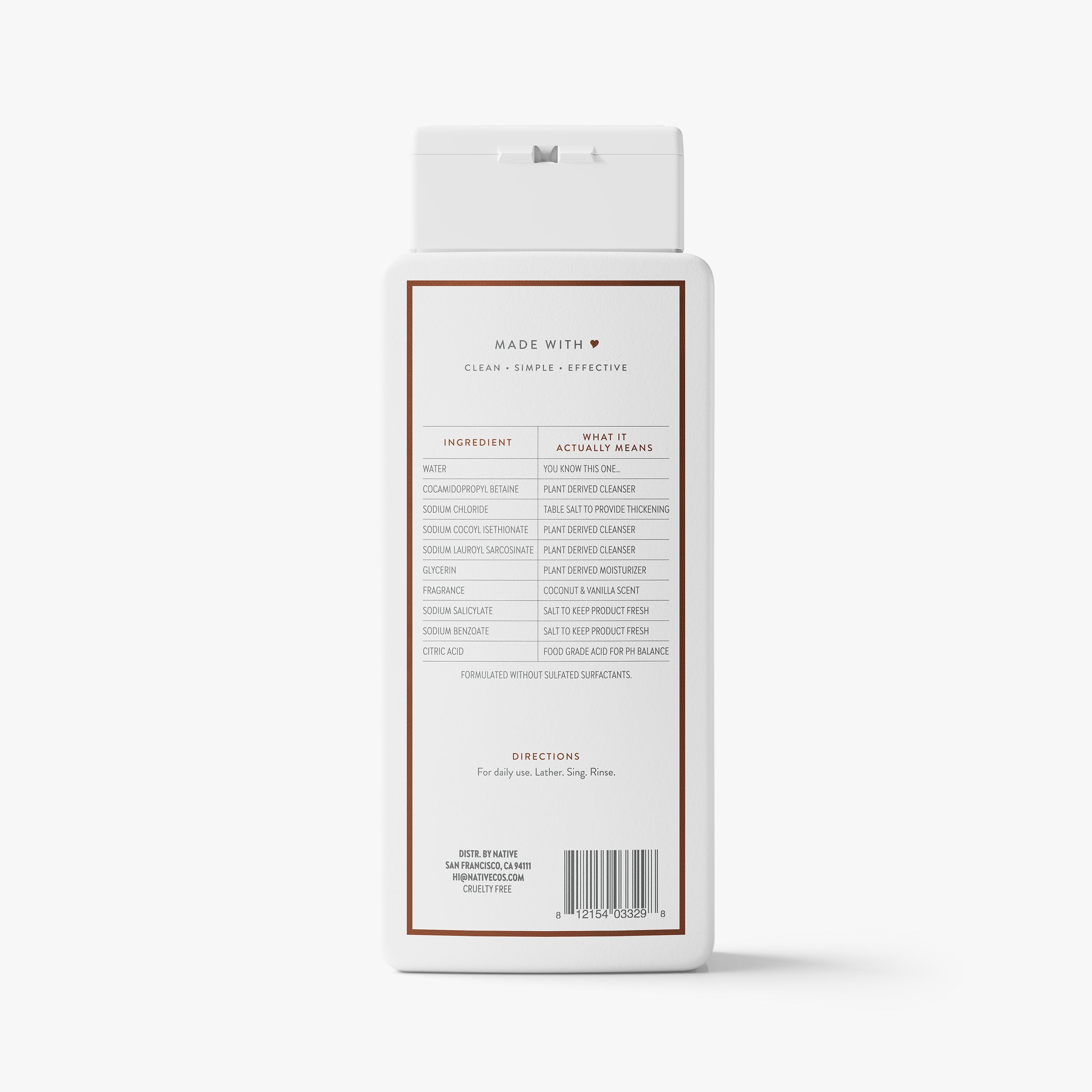 Body Wash - Coconut & Vanilla / Classic / 18oz - Clean Care Essential
