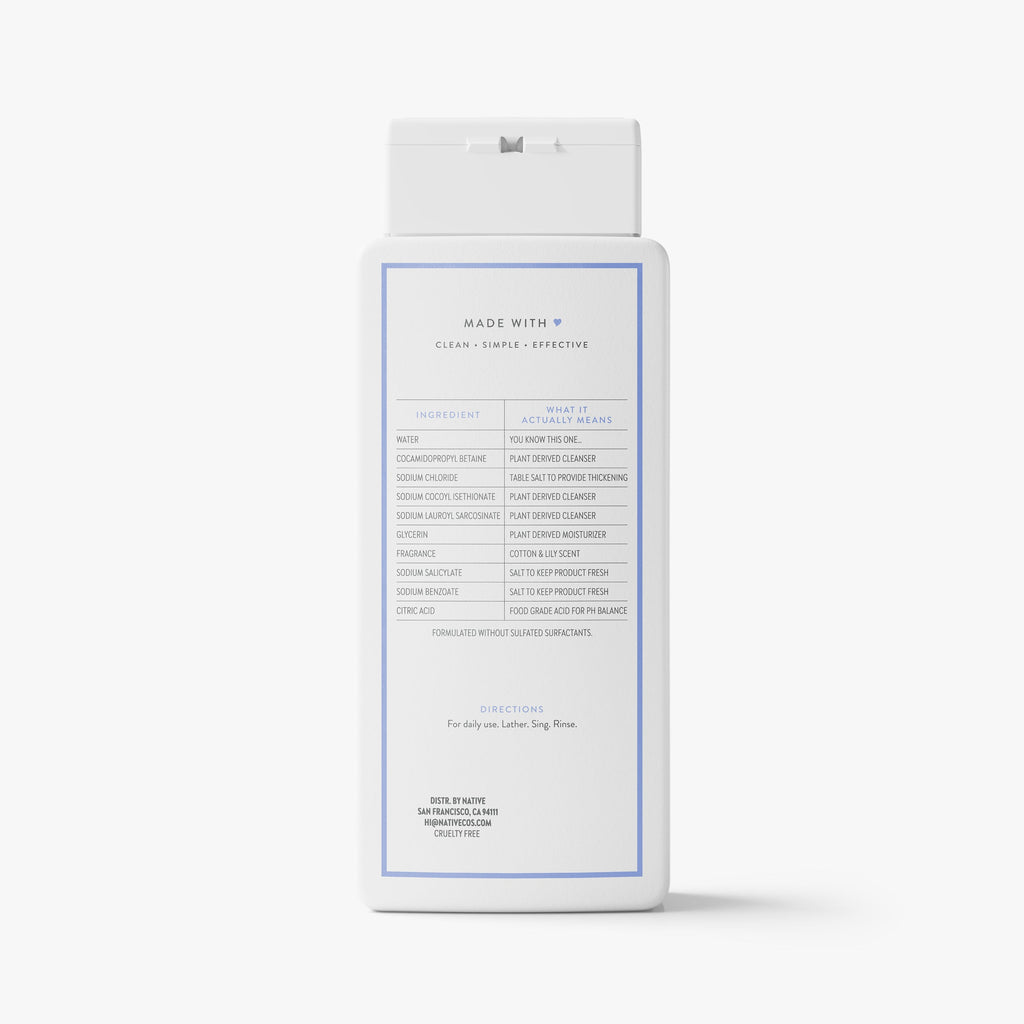 Body Wash - Cotton & Lily / Classic / 18oz - Clean Care Essential