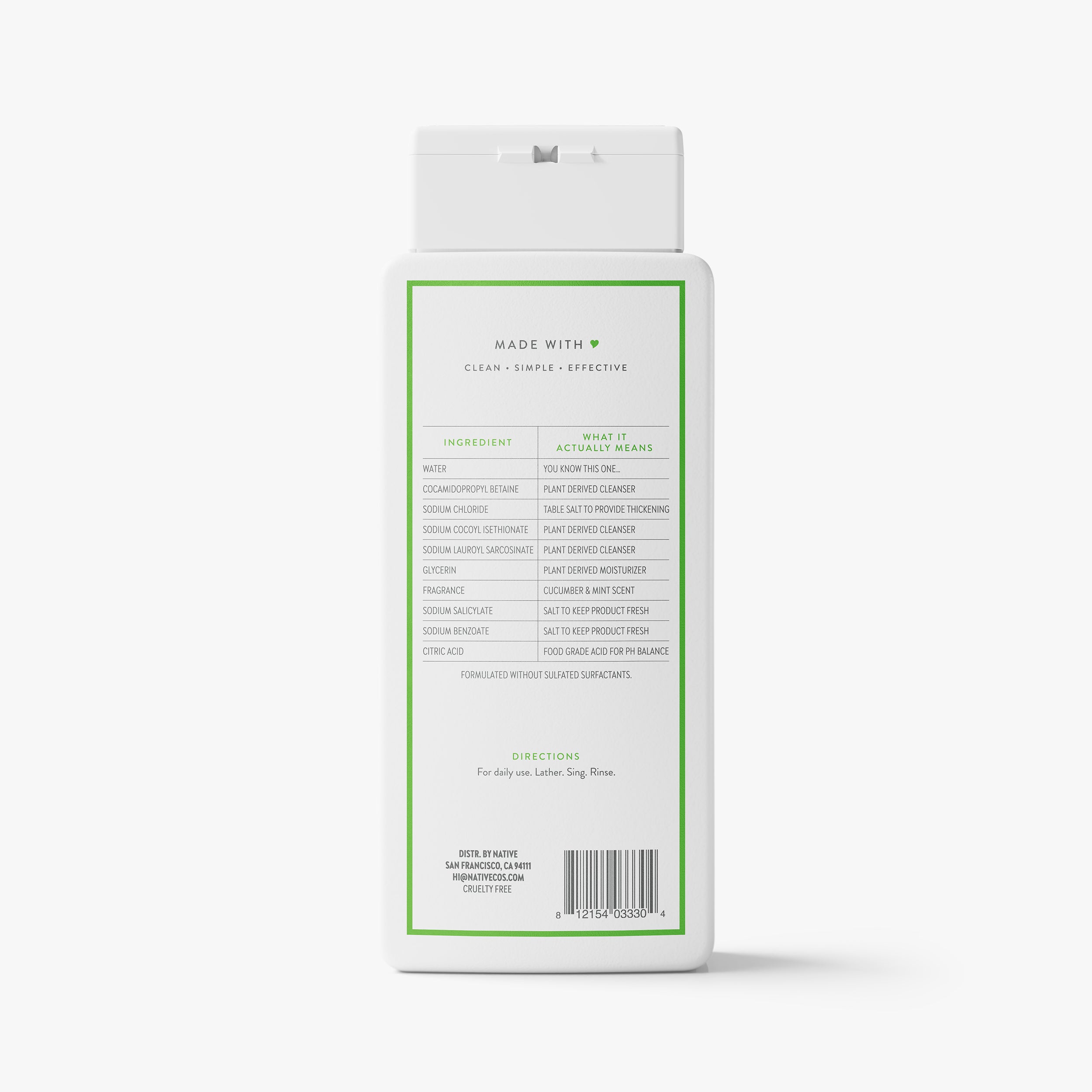 Body Wash - Cucumber & Mint / Classic / 18oz - Clean Care Essential