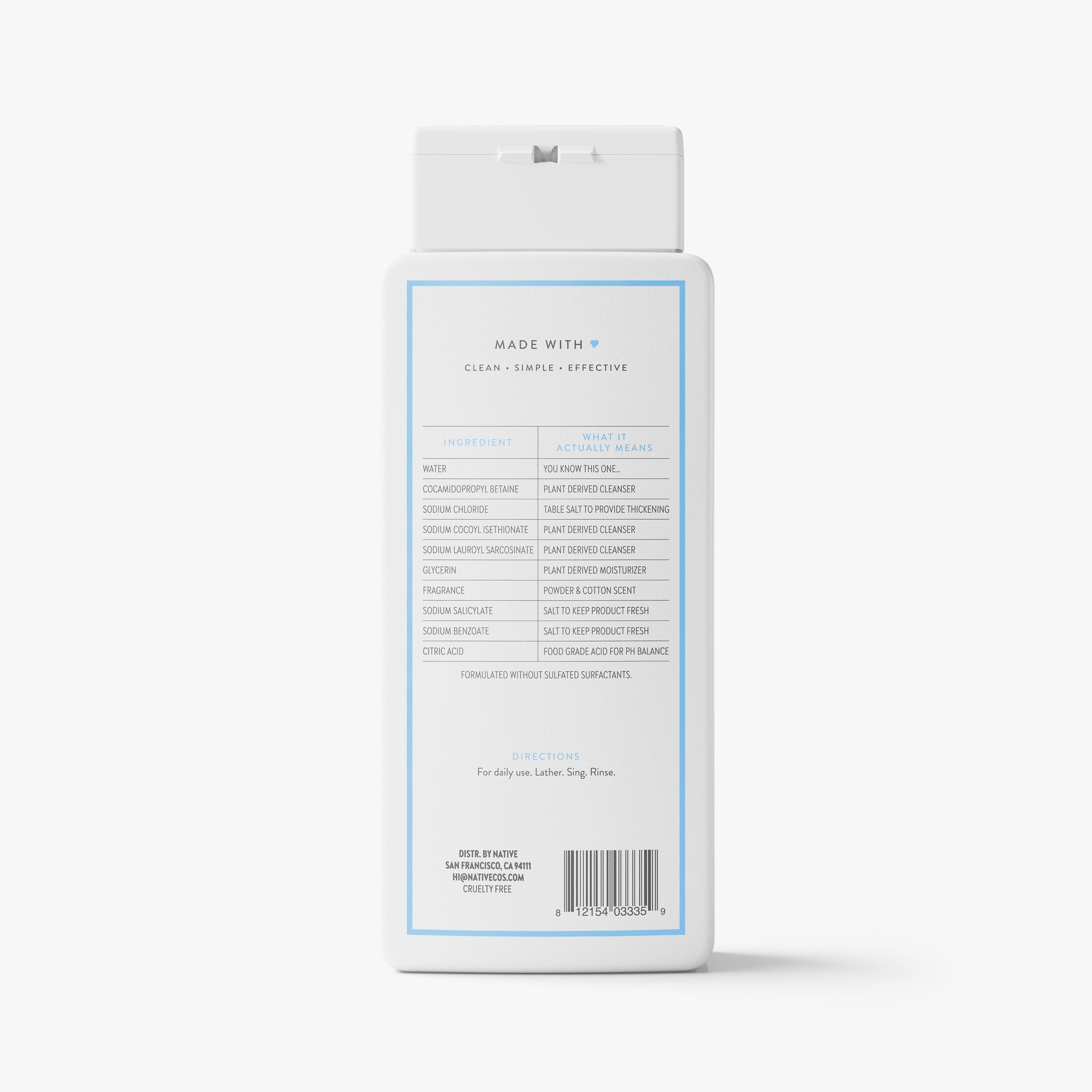 Body Wash - Powder & Cotton / Classic / 18oz - Clean Care Essential