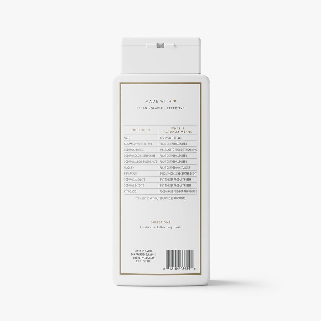 Body Wash - Sandalwood & Shea Butter / Classic / 18oz - Clean Care Essential