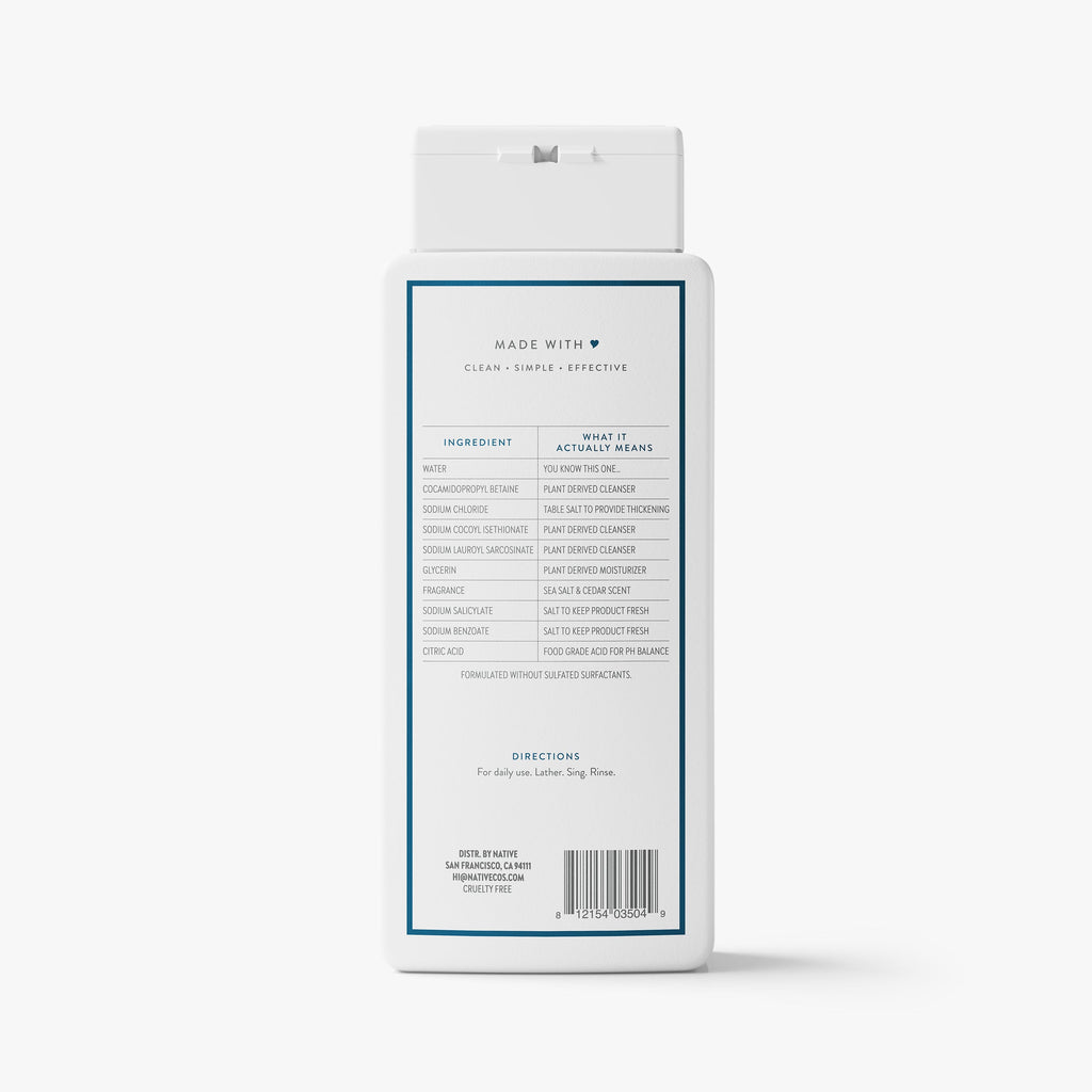 Body Wash - Sea Salt & Cedar / Classic / 18oz - Clean Care Essential