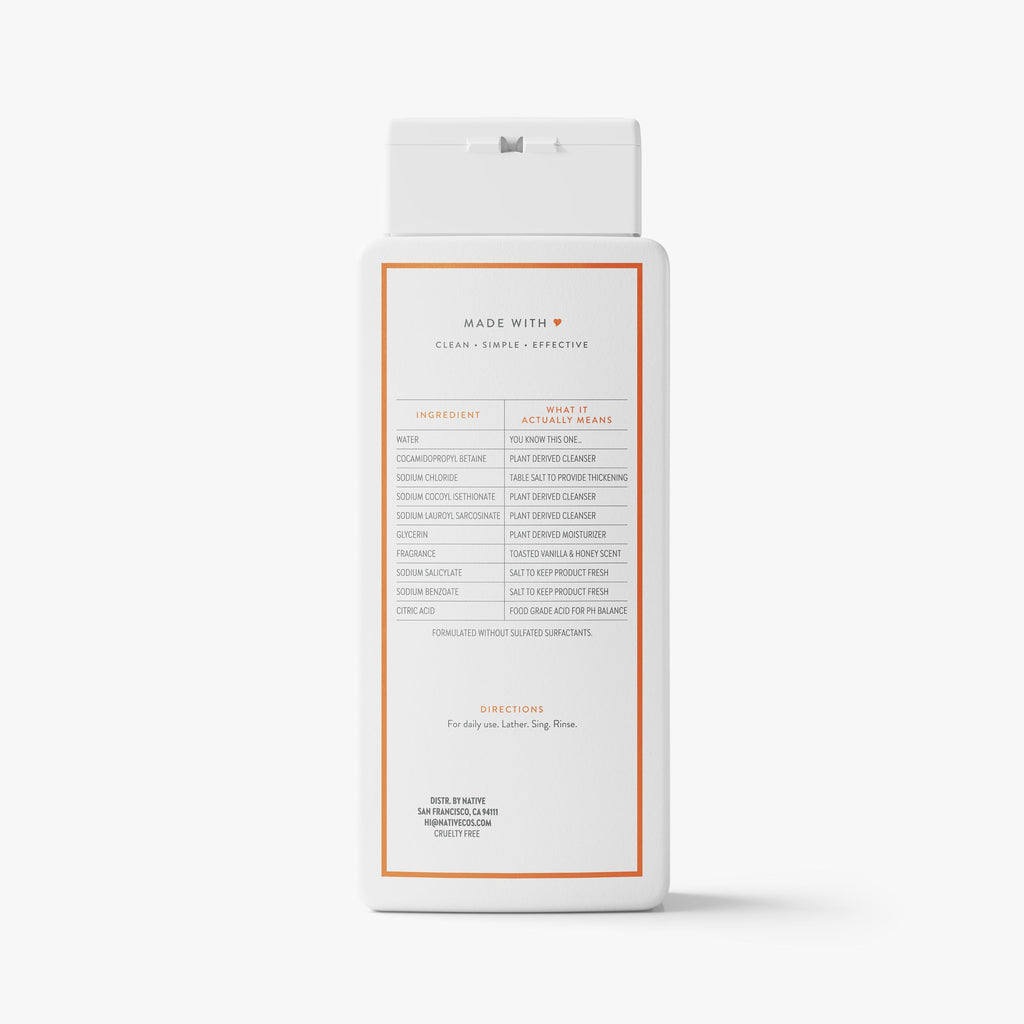 Body Wash - Toasted Vanilla & Honey / Classic / 18oz - Clean Care Essential