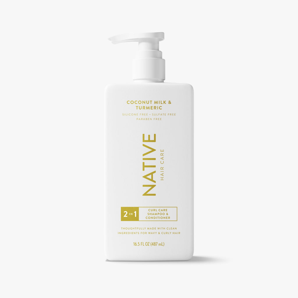 Curl Care 2-in-1 Shampoo & Conditioner - Coconut Milk & Turmeric / Classic / 16.5oz - Clean Care Essential