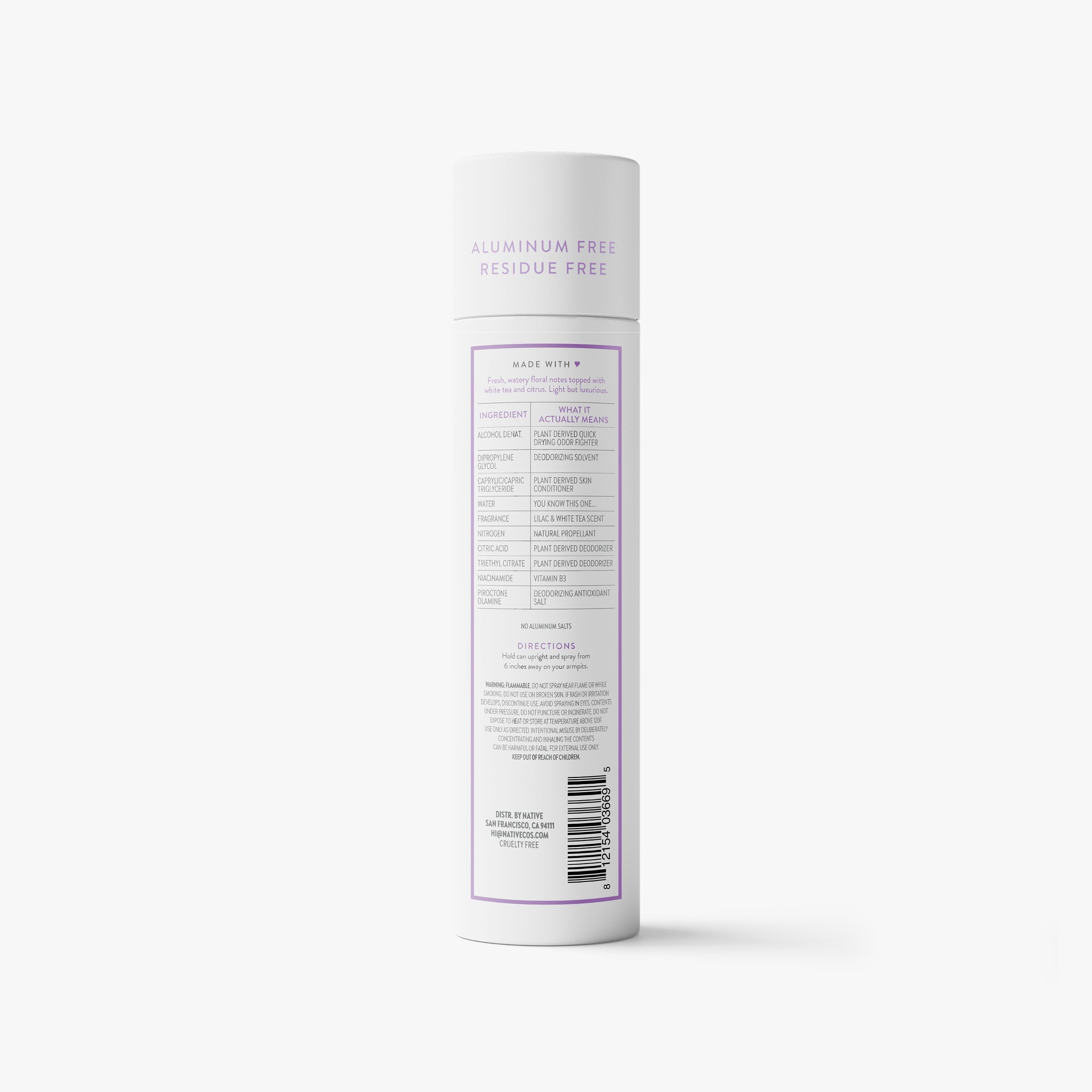 Deodorant Spray - Lilac & White Tea / Classic / 3.5oz - Clean Care Essential