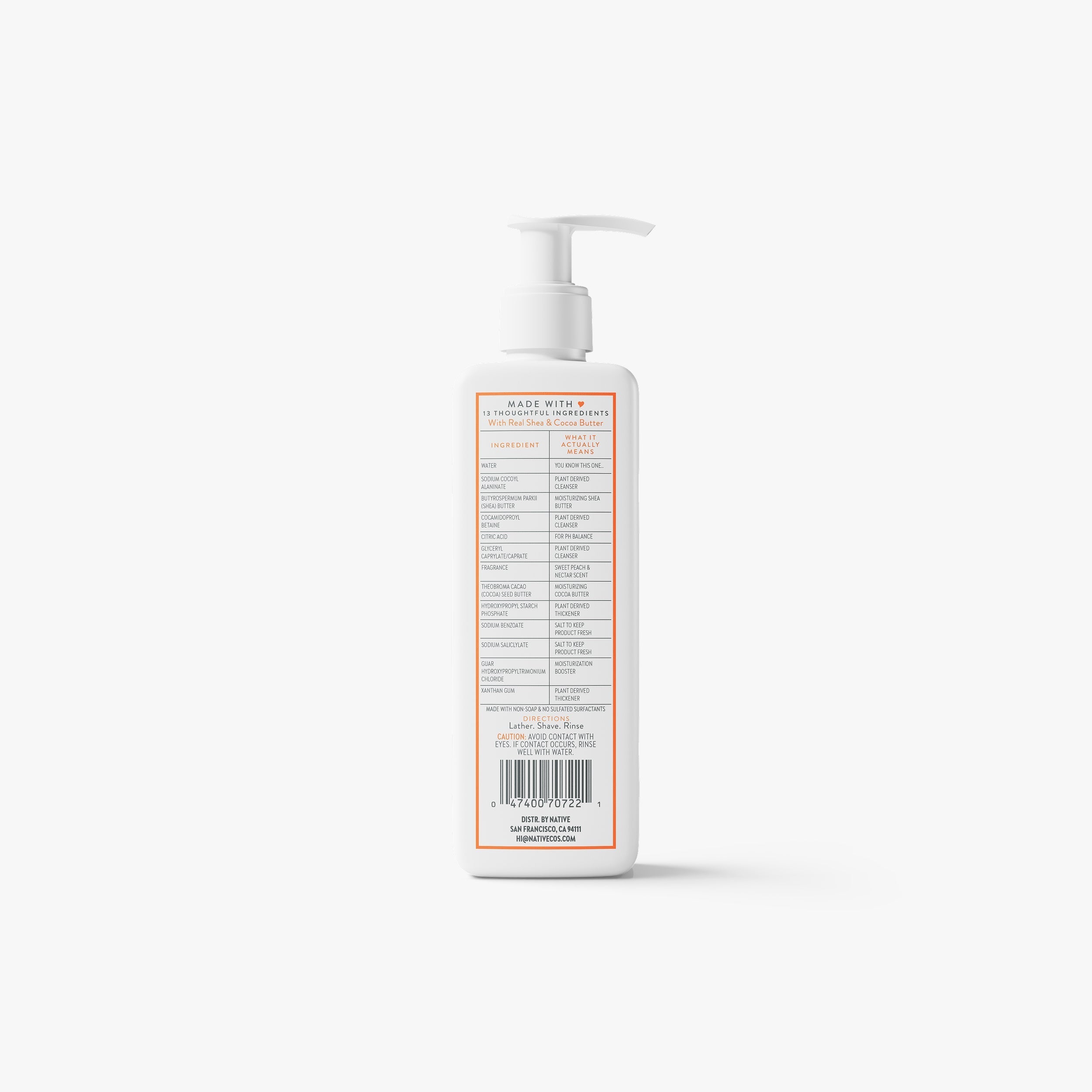 Ultra Moisture Shave Cream - Sweet Peach & Nectar / Classic / 7.6oz - Polished Daily Care