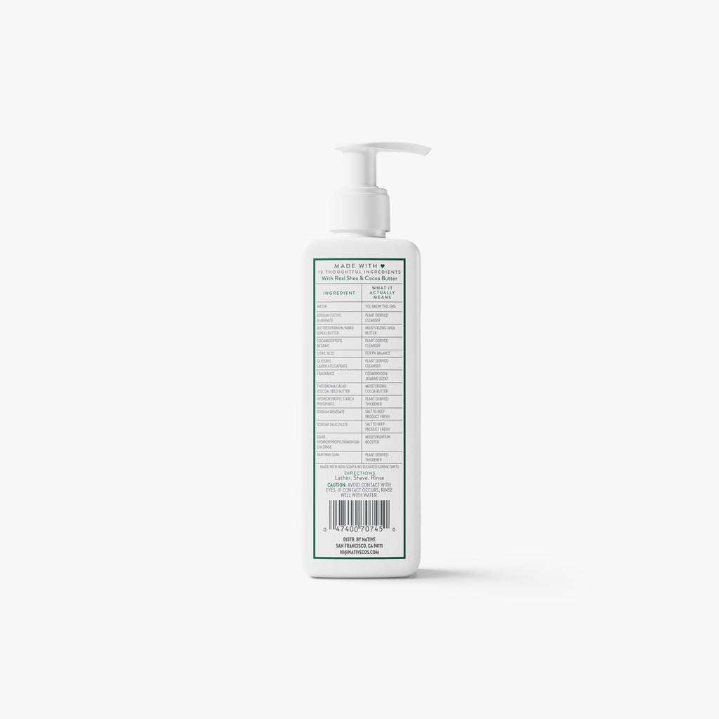 Whole Body Shave Cream - Cedarwood & Jasmine / Classic / 7.6oz - Polished Daily Care