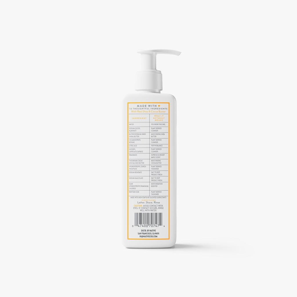 Whole Body Shave Cream - Espresso & Woody Maple / Classic / 7.6oz - Polished Daily Care