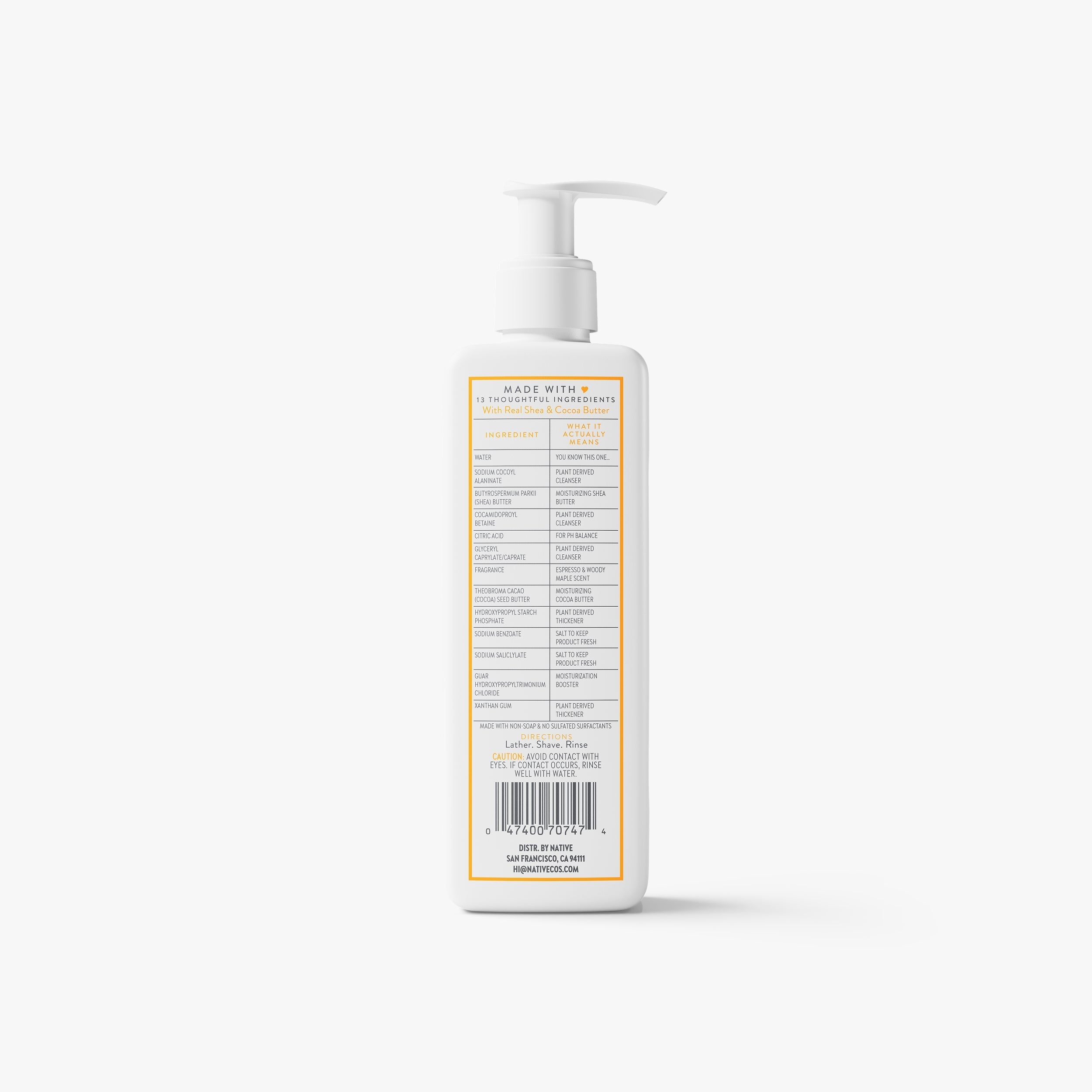 Whole Body Shave Cream - Espresso & Woody Maple / Classic / 7.6oz - Polished Daily Care