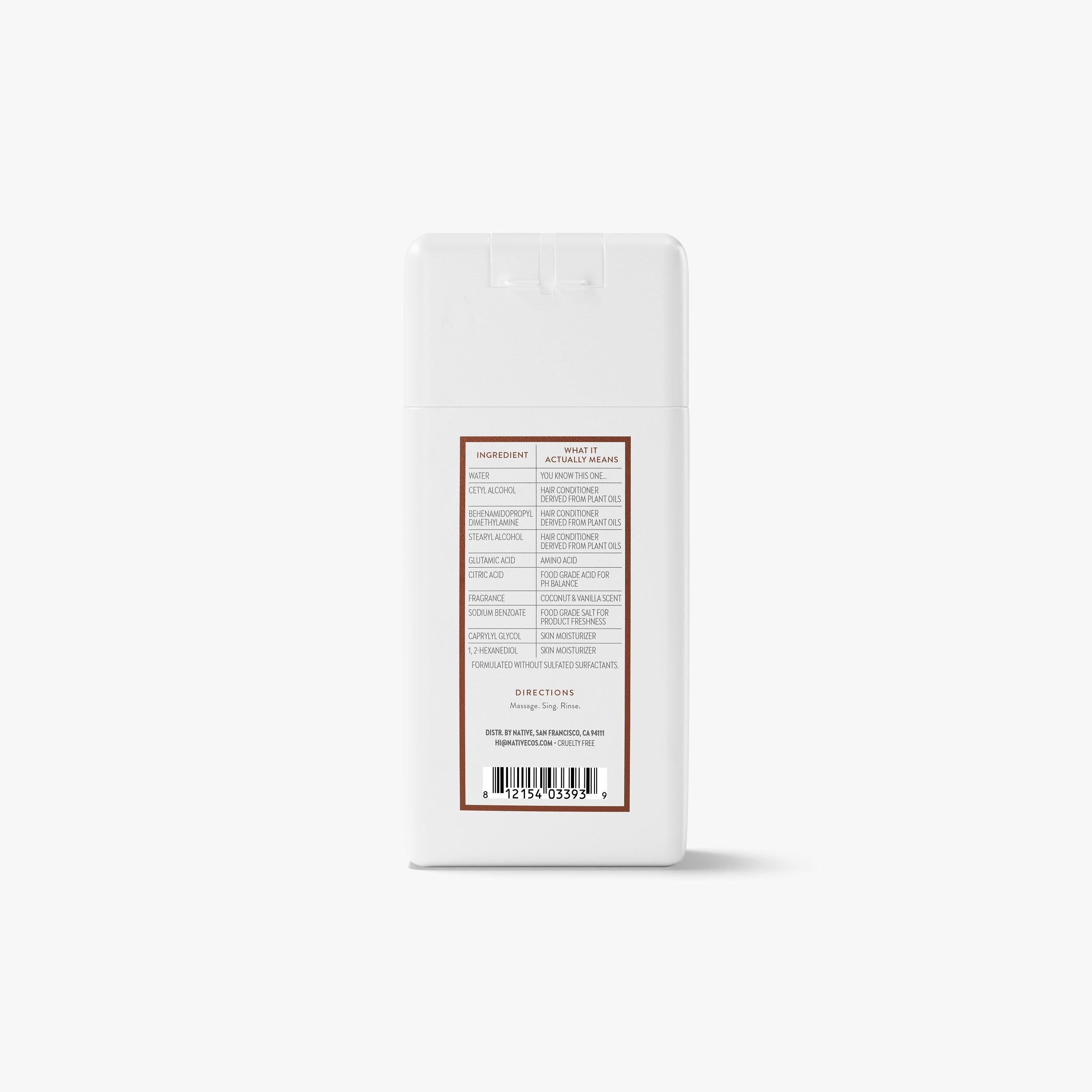 Mini Moisturizing Conditioner - Coconut & Vanilla / Classic / 3oz - Clean Care Essential