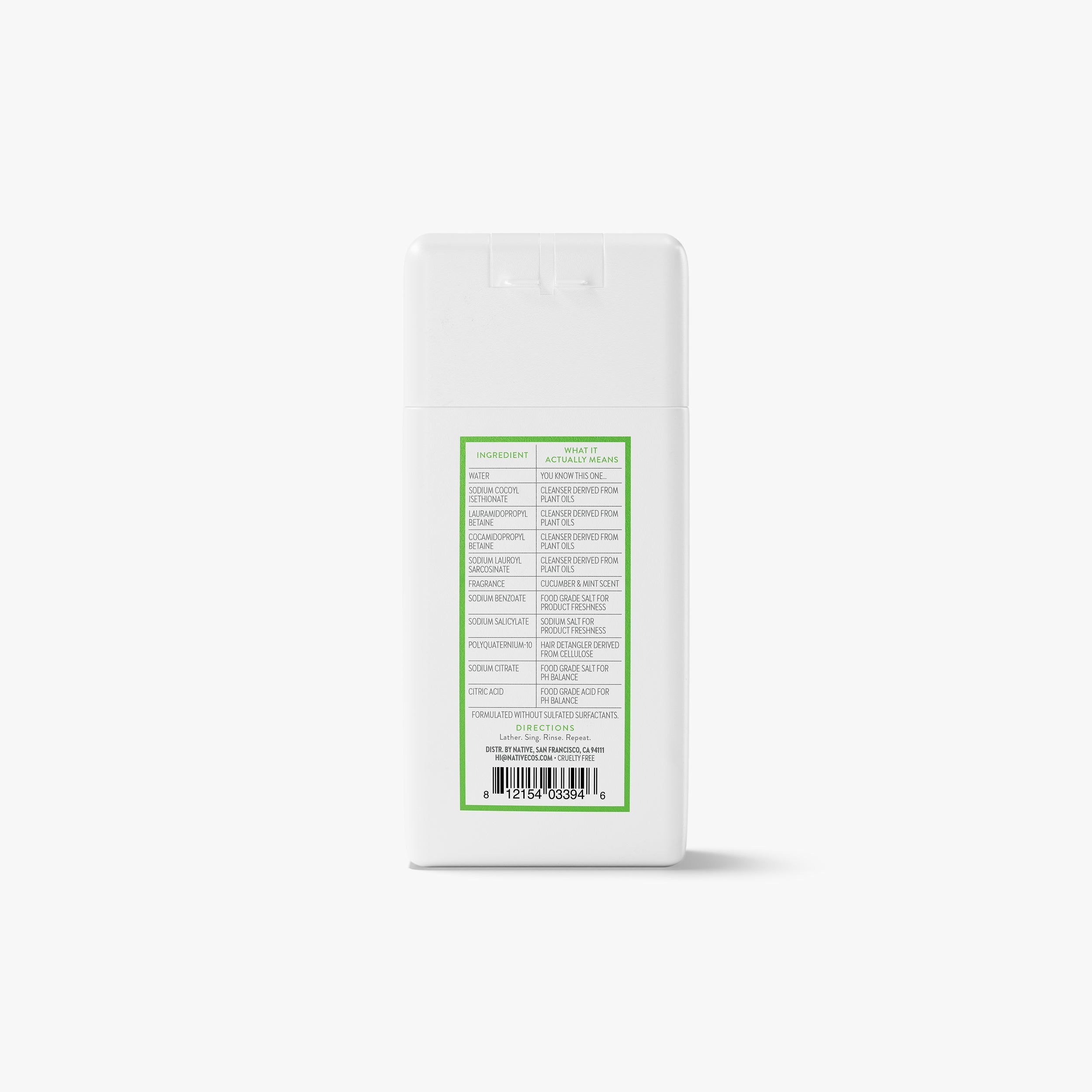 Mini Volumizing Shampoo - Cucumber & Mint / Classic / 3oz - Clean Care Essential