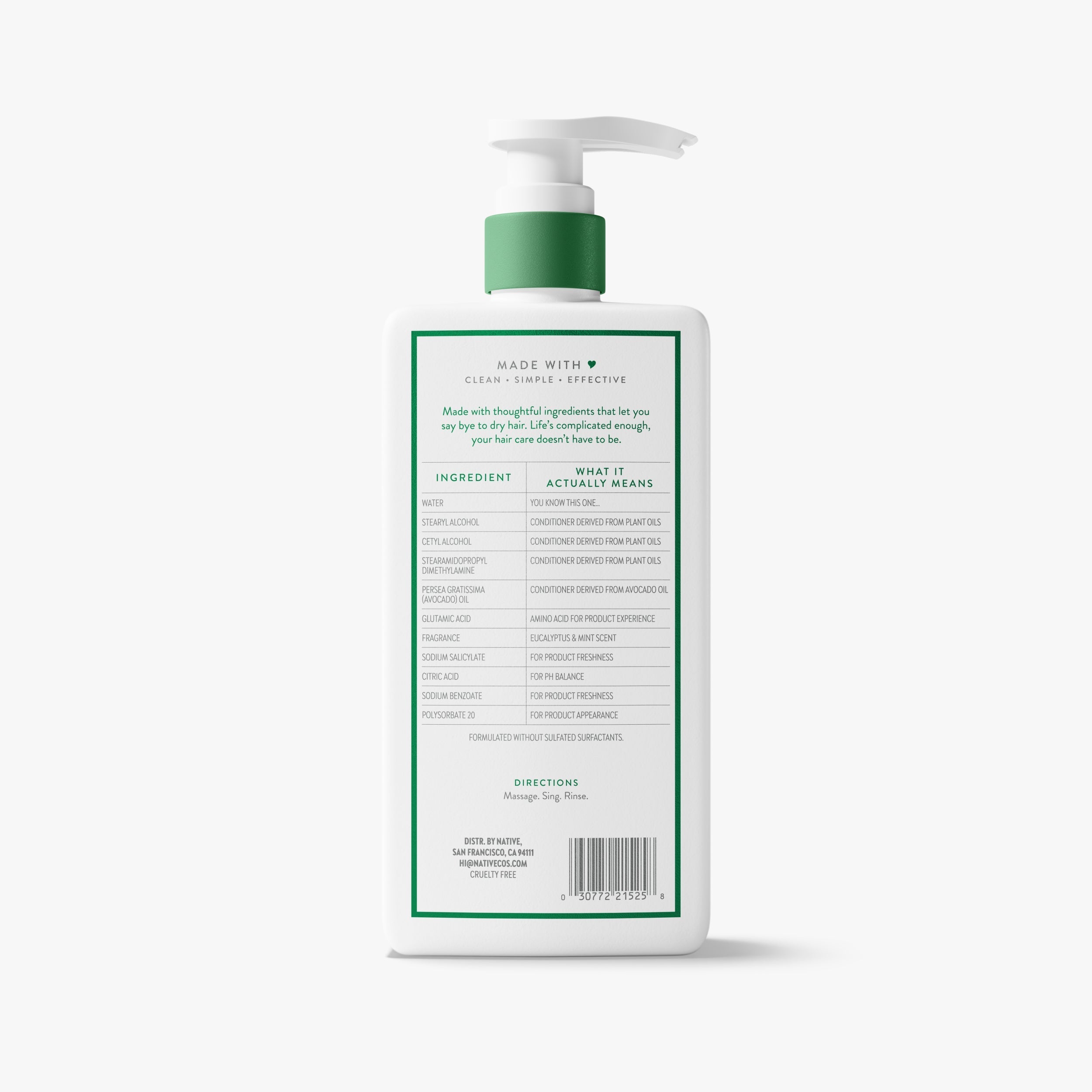 Scalp Refreshing Conditioner - Eucalyptus & Mint / Classic / 16.5oz - Clean Care Essential