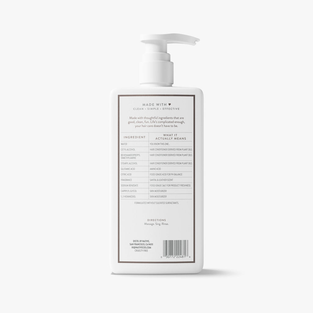 Daily Clean Conditioner - Santal & Leather / Classic / 16.5oz - Clean Care Essential