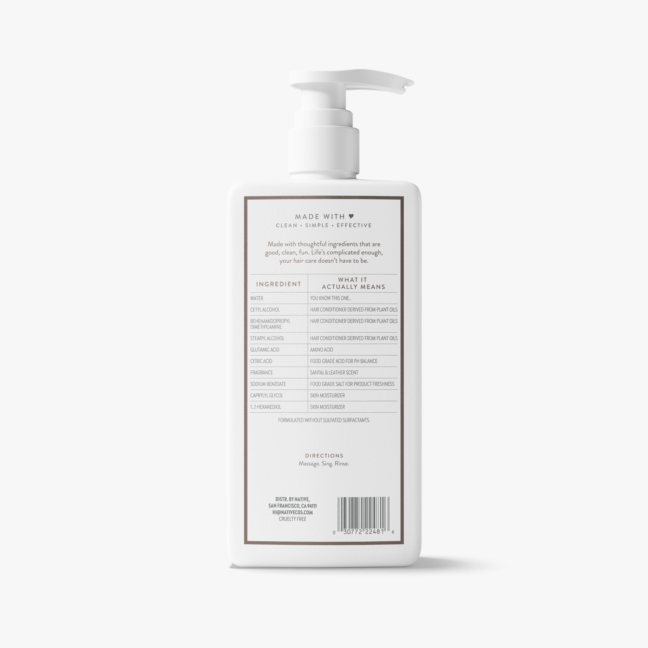 Daily Clean Conditioner - Santal & Leather / Classic / 16.5oz - Clean Care Essential