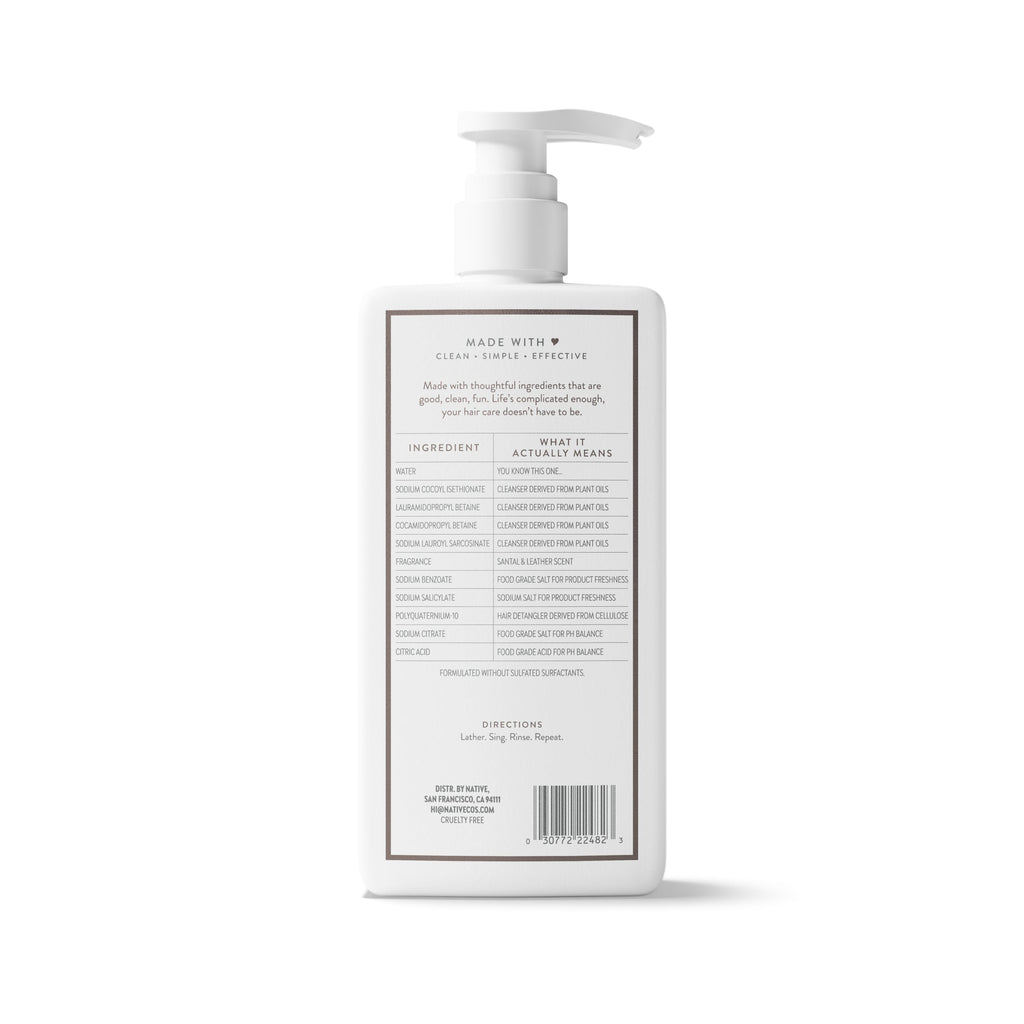 Daily Clean Shampoo - Santal & Leather / Classic / 16.5oz - Clean Care Essential