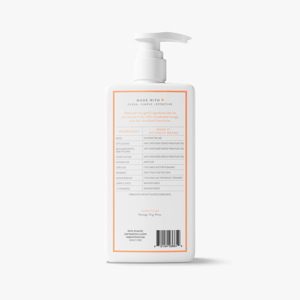 Moisturizing Conditioner - Sweet Peach & Nectar / Classic / 16.5oz - Clean Care Essential