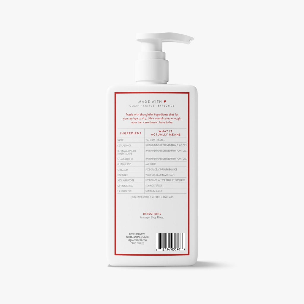 Moisturizing Conditioner - Warm Cider & Cinnamon / Classic / 16.5oz - Clean Care Essential