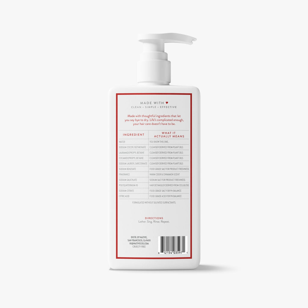 Moisturizing Shampoo - Warm Cider & Cinnamon / Classic / 16.5oz - Clean Care Essential