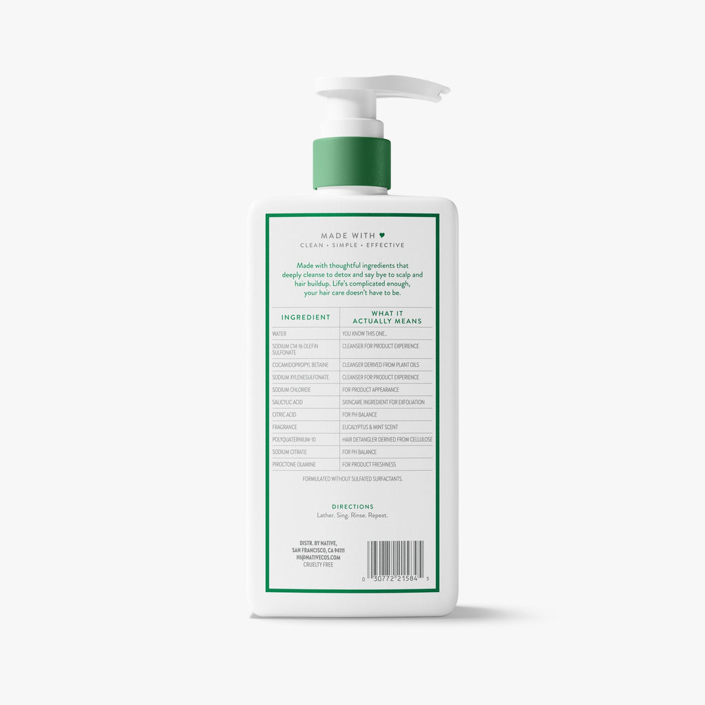Scalp Detox 2-in-1 Shampoo & Conditioner - Eucalyptus & Mint / Classic / 16.5oz - Clean Care Essential