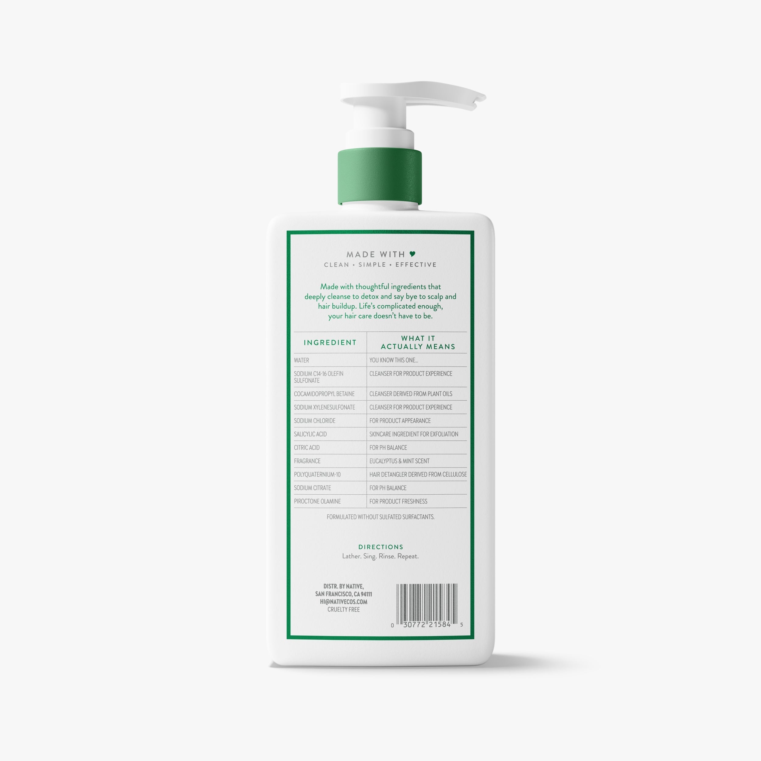 Scalp Detox 2-in-1 Shampoo & Conditioner - Eucalyptus & Mint / Classic / 16.5oz - Clean Care Essential
