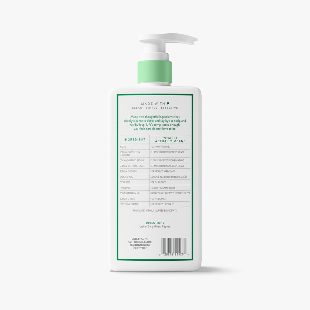 Scalp Detox Shampoo - Eucalyptus & Mint / Classic / 16.5oz - Clean Care Essential