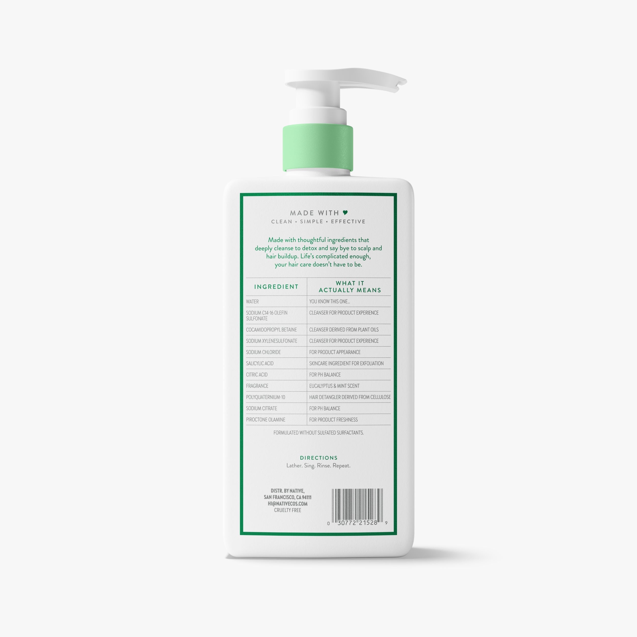 Scalp Detox Shampoo - Eucalyptus & Mint / Classic / 16.5oz - Clean Care Essential