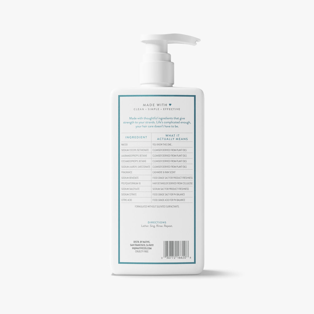 Strengthening 2-in-1 Shampoo & Conditioner - Cashmere & Rain / Classic / 16.5oz - Clean Care Essential