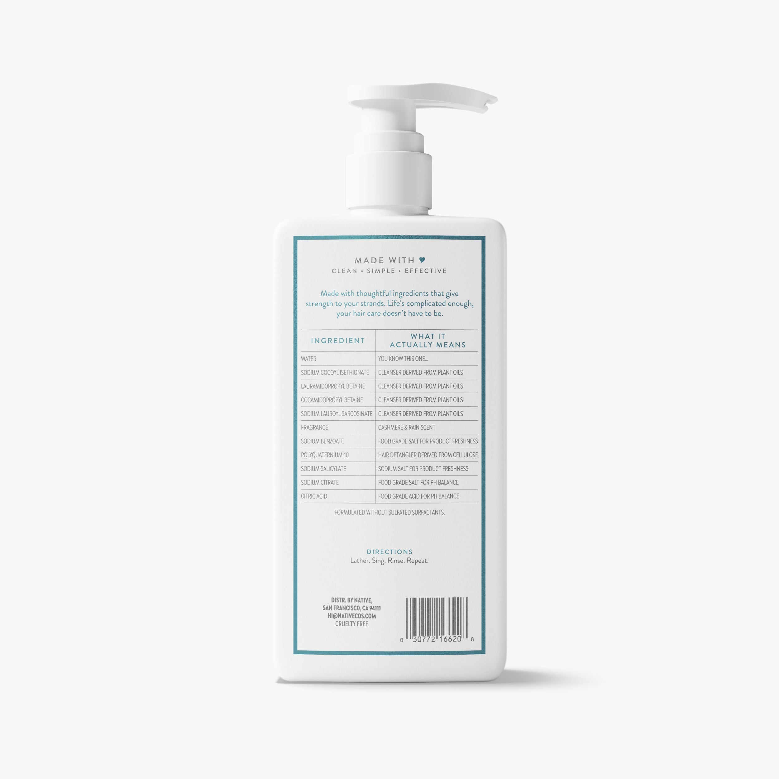 Strengthening 2-in-1 Shampoo & Conditioner - Cashmere & Rain / Classic / 16.5oz - Clean Care Essential
