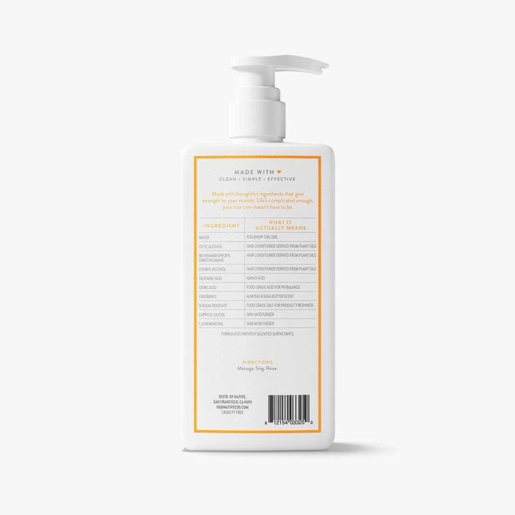 Strengthening Conditioner - Almond & Shea Butter / Classic / 16.5oz - Clean Care Essential