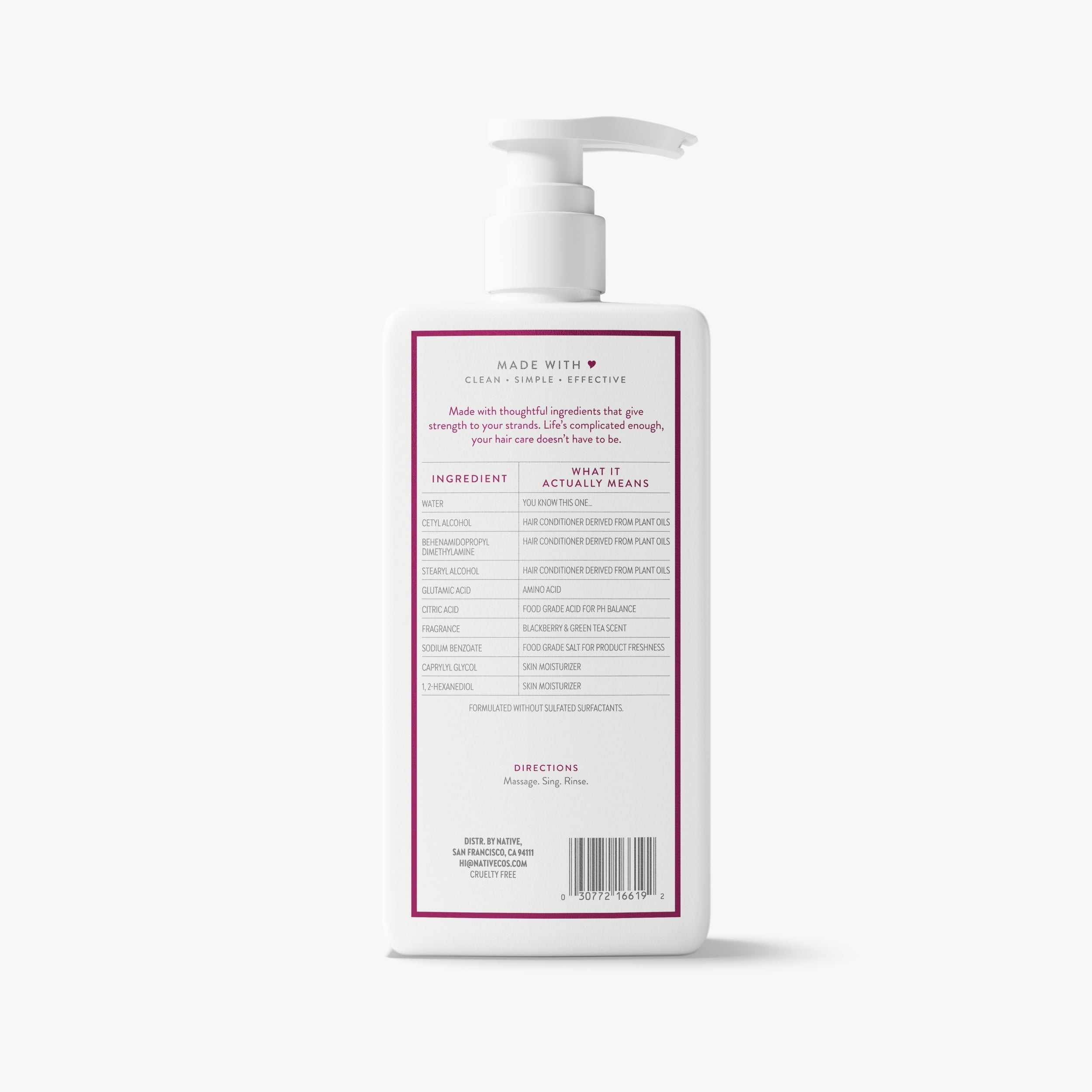 Strengthening Conditioner - Blackberry & Green Tea / Classic / 16.5oz - Clean Care Essential