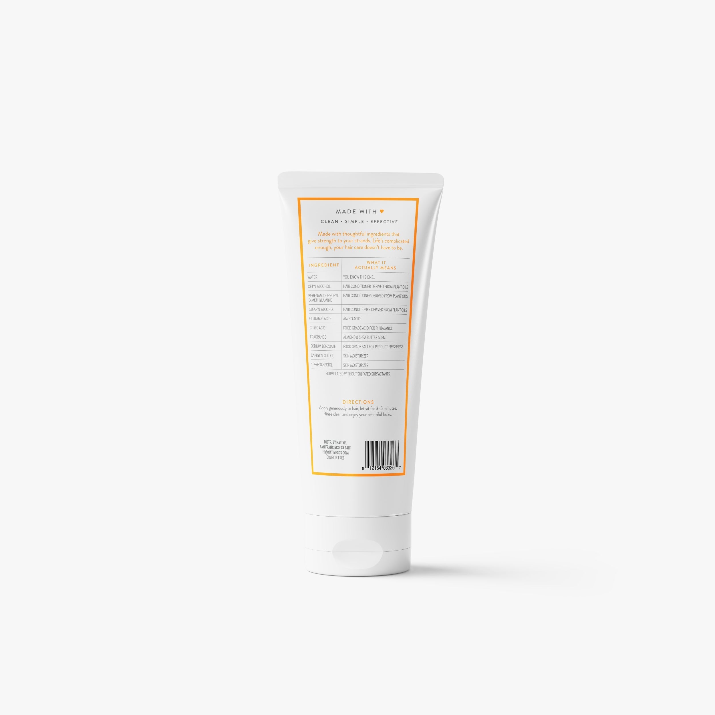 Strengthening Hair Mask - Almond & Shea Butter / Classic / 6oz - Smart Routine Choice