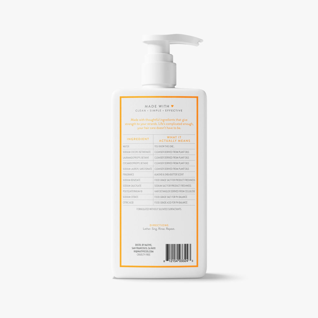 Strengthening Shampoo - Almond & Shea Butter / Classic / 16.5oz - Clean Care Essential