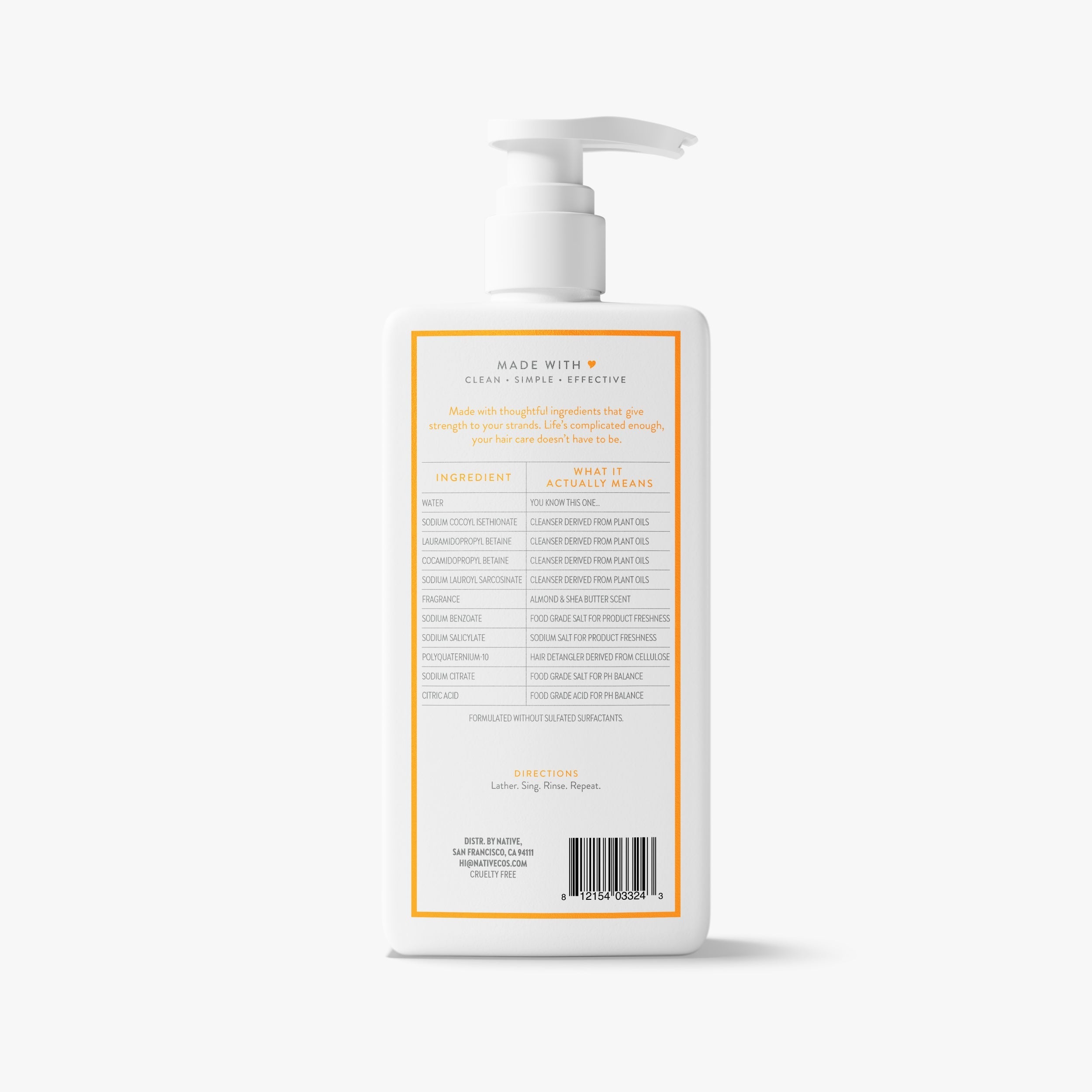 Strengthening Shampoo - Almond & Shea Butter / Classic / 16.5oz - Clean Care Essential