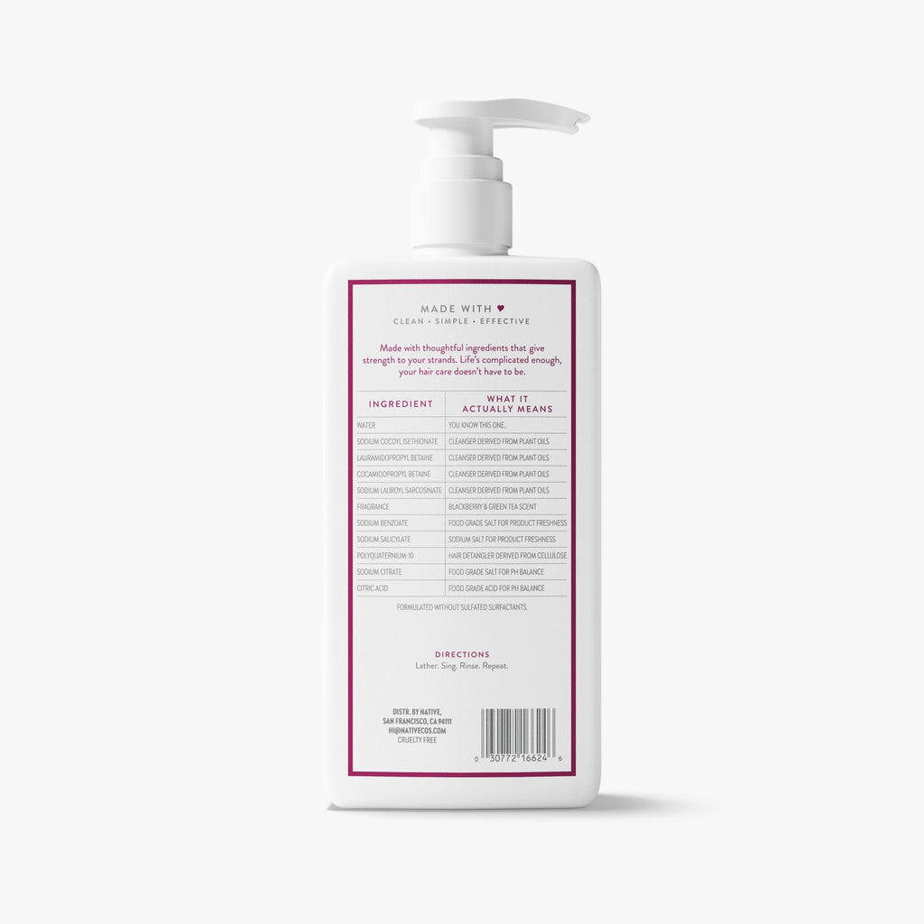 Strengthening Shampoo - Blackberry & Green Tea / Classic / 16.5oz - Clean Care Essential