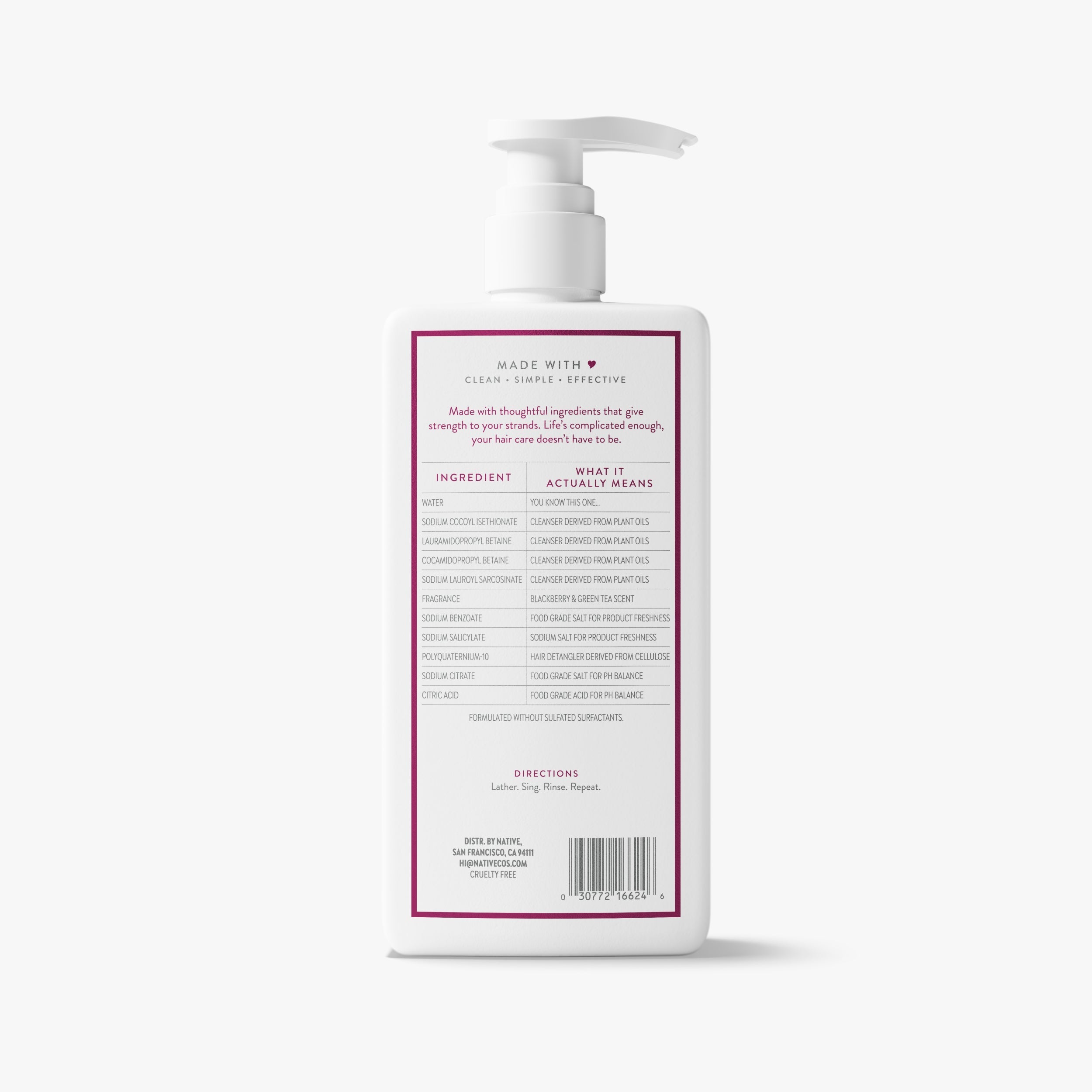 Strengthening Shampoo - Blackberry & Green Tea / Classic / 16.5oz - Clean Care Essential