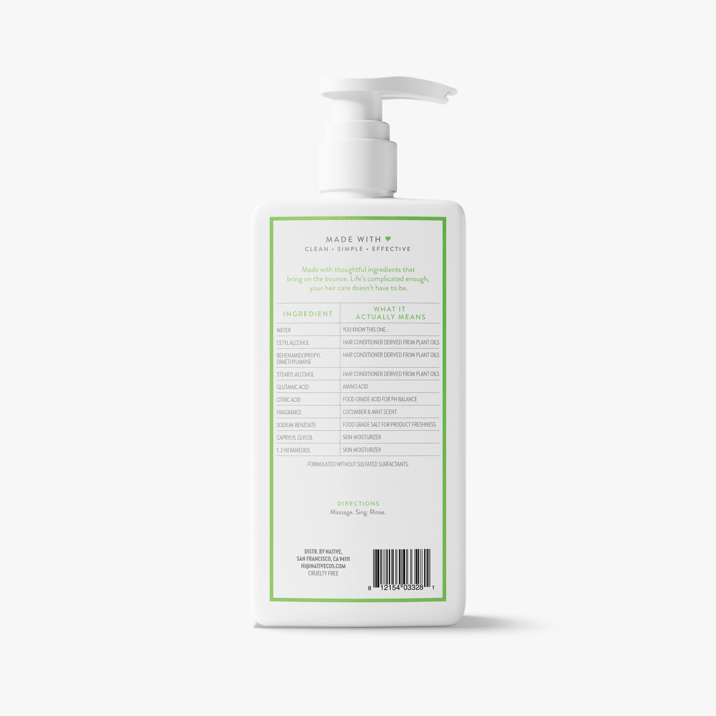Volumizing Conditioner - Cucumber & Mint / Classic / 16.5oz - Clean Care Essential